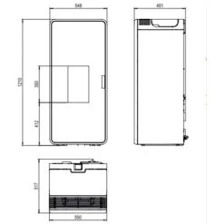 Pelletofen Olsberg Vesta 6 KW -Top Fram Geschaft Pelletofen Olsberg Vesta masse 1600x1600