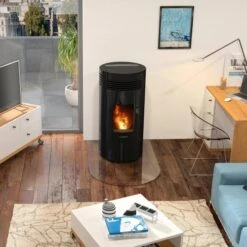 Pelletofen Oranier Sando 50 | 8 KW -Top Fram Geschaft Pelletofen Oranier Sando 50 Schwarz Ambient 1600x1600