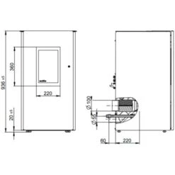 Pelletofen Wodtke Pat Water+ 8/10 KW Wasserführend -Top Fram Geschaft Pelletofen Wodtke Pat water plus Tehnical 1 1600x1600
