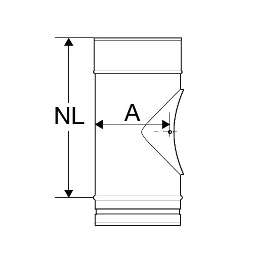 T-Stück Für Anschluss 90° Eingesteckt - Einwandig - Schiedel PRIMA PLUS 4 T-Stück Für Anschluss 90° Eingesteckt - Einwandig - Schiedel PRIMA PLUS – Bild 2