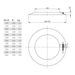 Wetterkragen / Wandrosette - Doppelwandig - Jeremias DW-ECO -Top Fram Geschaft Wetterkragen Wandrosette Jeremias DW ECO Bauteilzeichnung 1600x1600