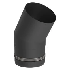 Pelletofenrohr - Winkel 30° Starr - Schwarz - Jeremias Pellet-Line