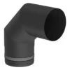 Pelletofenrohr - Winkel 90° Starr - Schwarz - Jeremias Pellet-Line